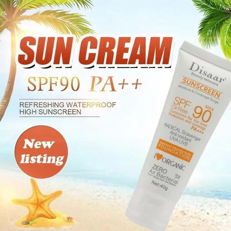 40g Body Sunscreen Whitening Cream Sunblock Oil-control Skin Anti-Aging SPF 90 Face Body Protective Moisturizing SunCream
40g Body Sunscreen Whitening Cream Sunblock Oil-control Skin Anti-Aging SPF 90 Face Body Protective Moisturizing SunCream