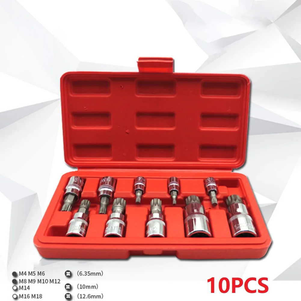 10pcs 12 Point Triple Square Socket Bit Set Tamper Proof With Case Tool Kit For Automotive Repair And Maintenance
10pcs 12 Point Triple Square Socket Bit Set Tamper Proof With Case Tool Kit For Automotive Repair And Maintenance