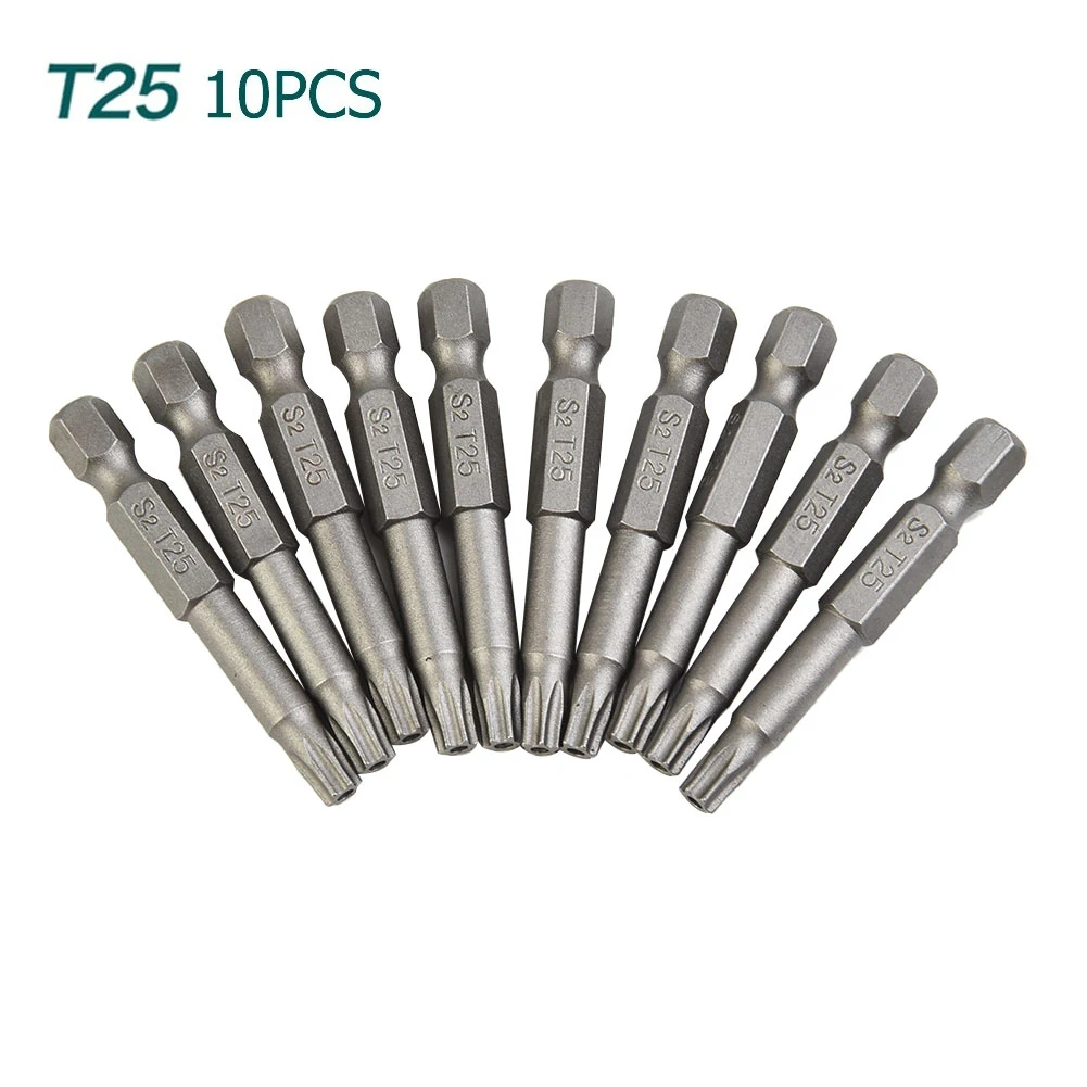 10pcs 1/4" 25mm T25 Magnetic Torx Screwdriver Bits Hex Shank Screwdrivers Repair Tools T25 Screwdriver Head Bit Hand Tools
10pcs 1/4" 25mm T25 Magnetic Torx Screwdriver Bits Hex Shank Screwdrivers Repair Tools T25 Screwdriver Head Bit Hand Tools
