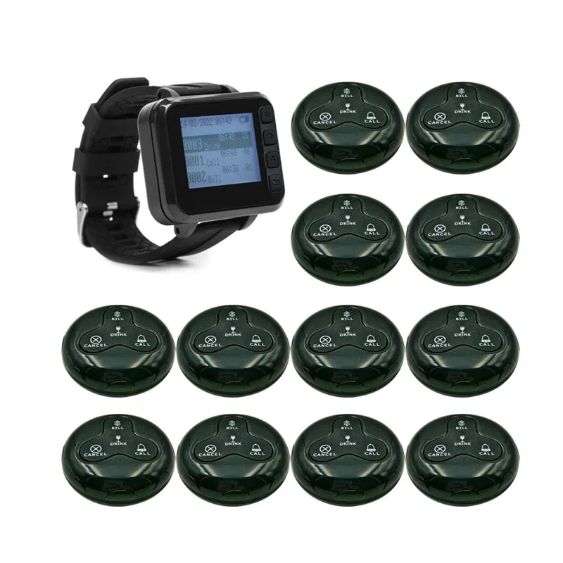 Wireless Waiter Calling System 1 Wrist Pager And 10 Buttons Sets Caregiver Waiter Pagering System
Wireless Waiter Calling System 1 Wrist Pager And 10 Buttons Sets Caregiver Waiter Pagering System