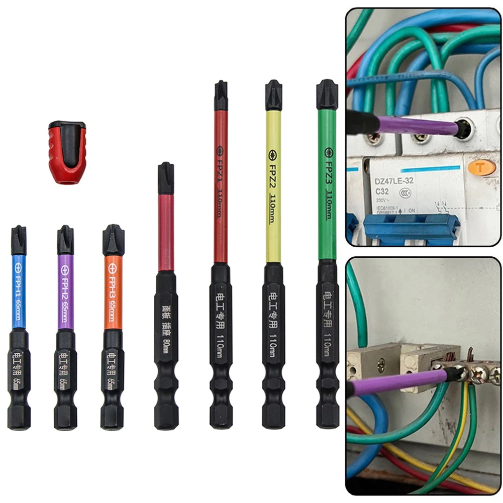 8Pcs/set Magnetic Special Slotted Cross Screwdriver Bit With Magnetic Ring FPH FPZ 65mm/80mm/110mm For Electrician Socket Switch
8Pcs/set Magnetic Special Slotted Cross Screwdriver Bit With Magnetic Ring FPH FPZ 65mm/80mm/110mm For Electrician Socket Switch