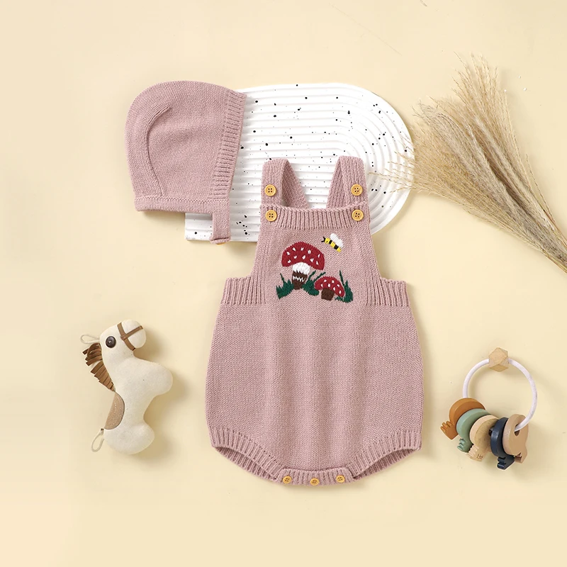 Baby Bodysuits Costume Autumn Winter Sleeveless Knitted Newborn Boys Girls Onesie Hats Clothes Sets 0-18m Infant Mushroom Outfit
Baby Bodysuits Costume Autumn Winter Sleeveless Knitted Newborn Boys Girls Onesie Hats Clothes Sets 0-18m Infant Mushroom Outfit