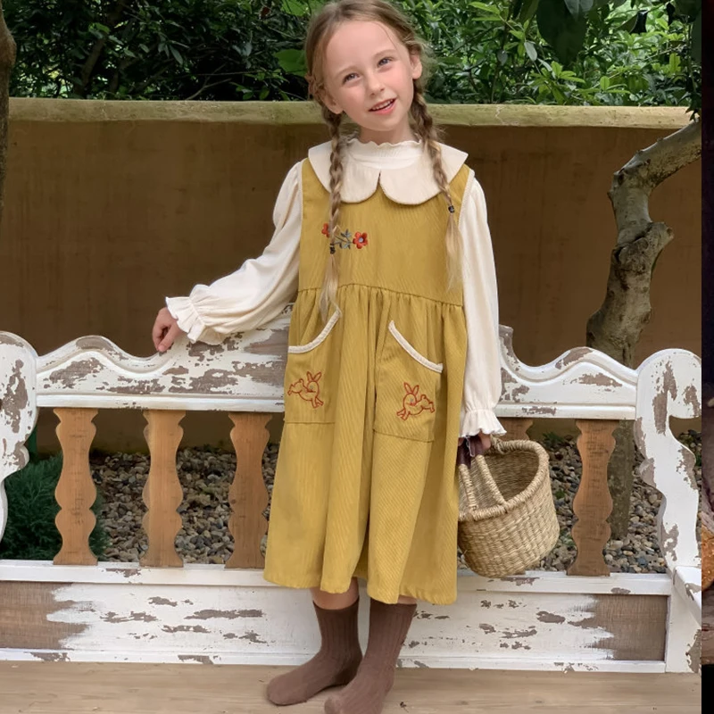 Платье вельветовое с цветочной вышивкой, без рукавов, на возраст от 2 до 10 лет
Платье вельветовое с цветочной вышивкой, без рукавов, на возраст от 2 до 10 лет