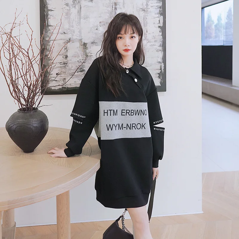 Spring Fashion Letter Print Colorblock Short Dress Women Korean Version Loose Pullover Mid-Length Sweater Skirt Women
Spring Fashion Letter Print Colorblock Short Dress Women Korean Version Loose Pullover Mid-Length Sweater Skirt Women