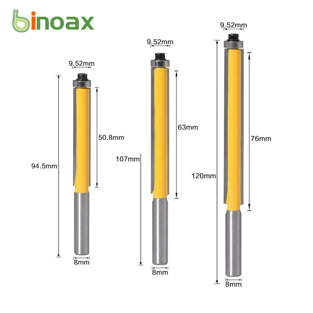 Binoax 3 шт. набор фрез фрезерного станка с подшипником 8 мм хвостовик шаблон бит вольфрам карбид фреза для дерева
Binoax 3 шт. набор фрез фрезерного станка с подшипником 8 мм хвостовик шаблон бит вольфрам карбид фреза для дерева