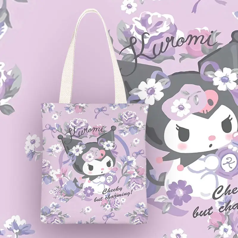 Sanrio Cute Cartoon Anime Kuromi Canvas Shoulder Bag Double Sided Printing Eco Bag Large Capacity Shoulder Bag Shopping Tote Bag
Sanrio Cute Cartoon Anime Kuromi Canvas Shoulder Bag Double Sided Printing Eco Bag Large Capacity Shoulder Bag Shopping Tote Bag