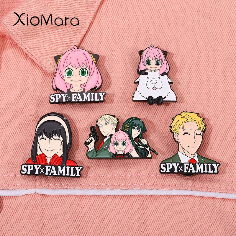 

Cute Anya Anime Enamel Pin Newest Spy×Family Yor Forger Twilight Badges Metal Women Brooch Jewelry Gifts For Fans
