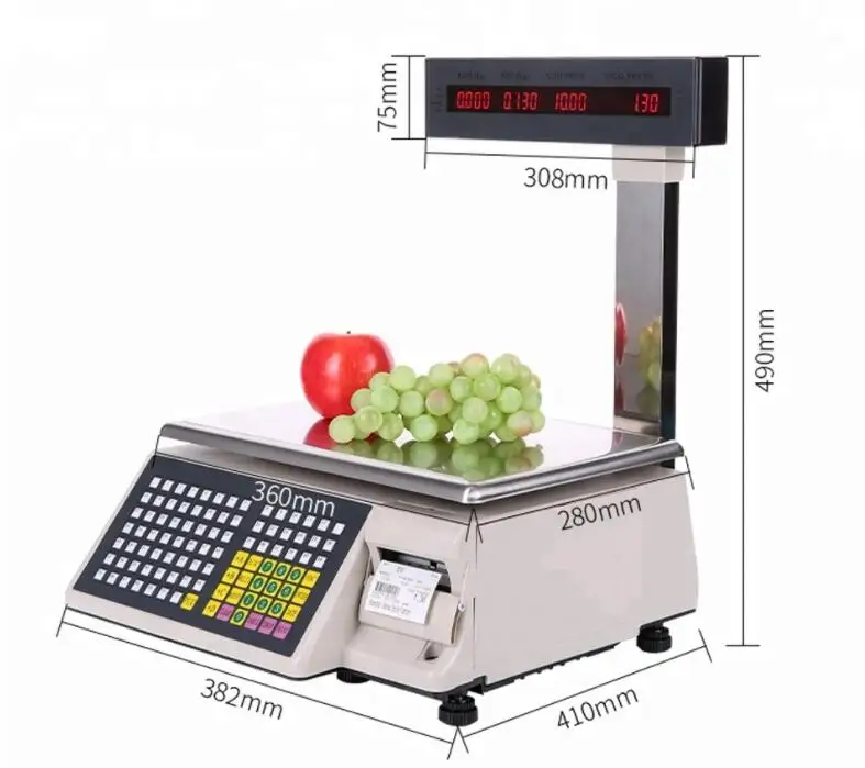 New Arrival Russian language weighing balance with printer high quality and good price label printing scales with price 
New Arrival Russian language weighing balance with printer high quality and good price label printing scales with price