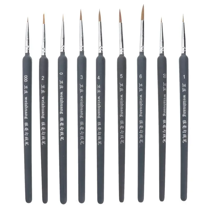 6/9pcs Wolf Hair Detail Paint Brush Fine Detailing Painting Pens Drawing Weasel Hair Water Color Brushes Paintbrush Drawing Pen
6/9pcs Wolf Hair Detail Paint Brush Fine Detailing Painting Pens Drawing Weasel Hair Water Color Brushes Paintbrush Drawing Pen
