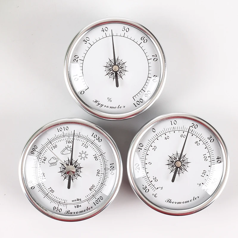 New Barometer Hygrometer Temperature Quality Finish Dial Traditional Weather Station Gold Silver 
New Barometer Hygrometer Temperature Quality Finish Dial Traditional Weather Station Gold Silver