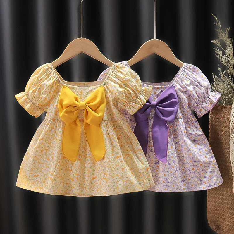 Baby Girls Cute Dresses for Summer Puff Sleeve Bowknot Flower Print Kids Dress Children Clothes
Baby Girls Cute Dresses for Summer Puff Sleeve Bowknot Flower Print Kids Dress Children Clothes