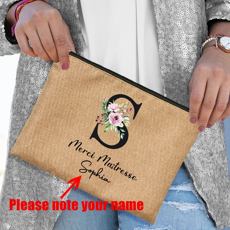 Personalized Custom Cadeau Maitresse école Cosmetic Bag Merci Maîtresse Teacher's Storage Bag End of Year School Teacher Gift
Personalized Custom Cadeau Maitresse école Cosmetic Bag Merci Maîtresse Teacher's Storage Bag End of Year School Teacher Gift
