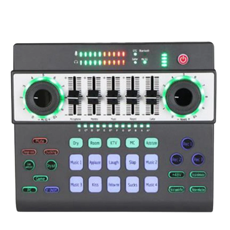 Podcast Microphone Sound Card Studio Condenser Mic Live Sound Mixer/Voice Changer/Audio Interface/Audio Mixer
Podcast Microphone Sound Card Studio Condenser Mic Live Sound Mixer/Voice Changer/Audio Interface/Audio Mixer