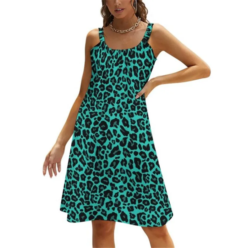 2022 Spring Summer New Women Dress Leopard Sleeveless 3D Printing Urban Casual Women's Dress Beach Party Loose Knee-Length Dress
2022 Spring Summer New Women Dress Leopard Sleeveless 3D Printing Urban Casual Women's Dress Beach Party Loose Knee-Length Dress
