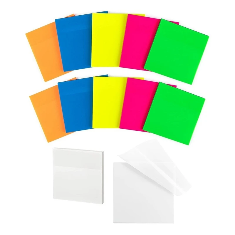 600 Sheets Transparent Sticky Notes,12Pad Clear Sticky Notes 3 X 3 Inches For Annotating Books, Waterproof Self-Adhesive
600 Sheets Transparent Sticky Notes,12Pad Clear Sticky Notes 3 X 3 Inches For Annotating Books, Waterproof Self-Adhesive