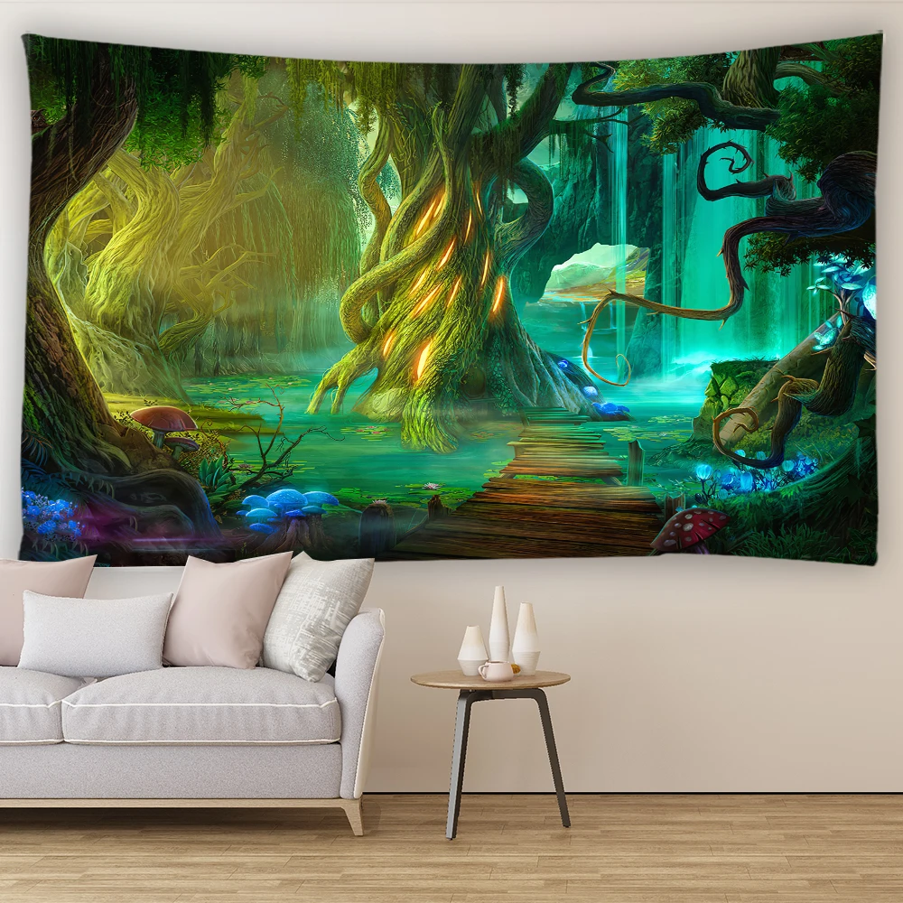 Psychedelic forest tapestry kawaii room decor Tapestry Boho decor aesthetic room decor Wall Hanging Tapestry
Psychedelic forest tapestry kawaii room decor Tapestry Boho decor aesthetic room decor Wall Hanging Tapestry