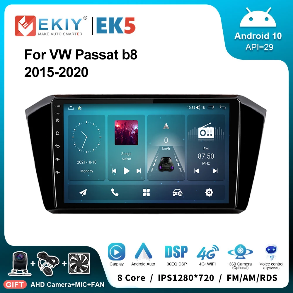 EKIY EK5 для Volkswagen VW Passat B8 2015-2020 Автомобильный радиоприемник 2Din Android Auto DSP Мультимедийный плеер GPS-навигация Carplay Стерео Авторадио магнитофон 4G WIFI...
EKIY EK5 для Volkswagen VW Passat B8 2015-2020 Автомобильный радиоприемник 2Din Android Auto DSP Мультимедийный плеер GPS-навигация Carplay Стерео Авторадио магнитофон 4G WIFI...