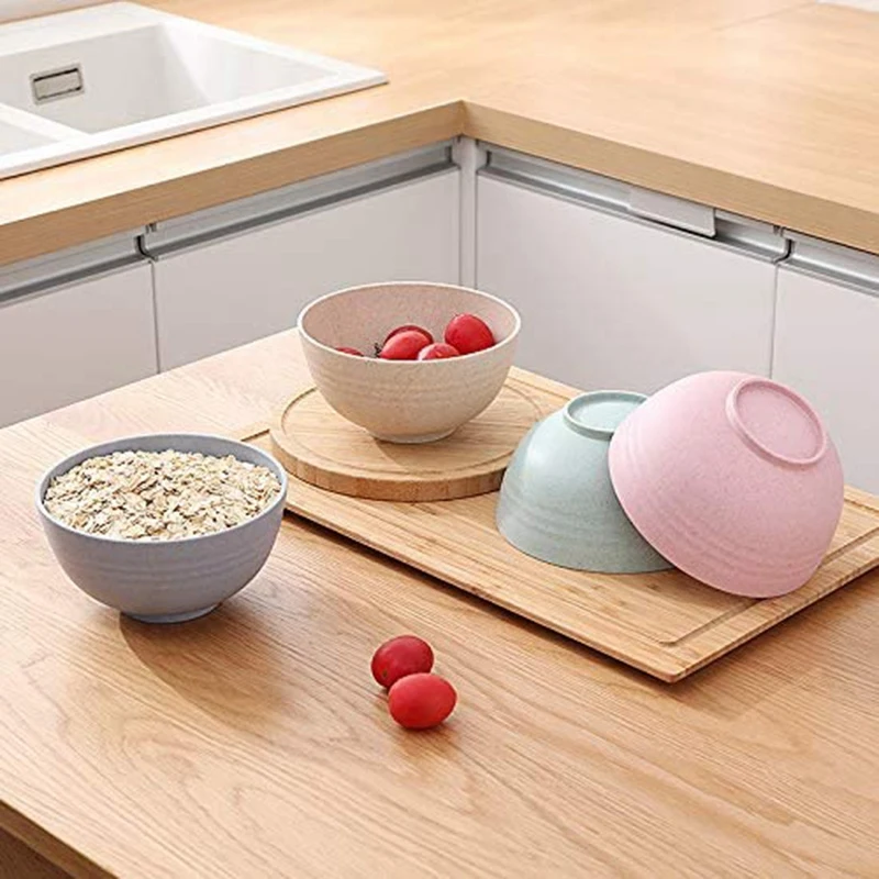 Mixed Size Unbreakable Cereal Bowls Wheat Straw Fiber Lightweight Bowl Sets 8 - Dishwasher & Microwave Safe
Mixed Size Unbreakable Cereal Bowls Wheat Straw Fiber Lightweight Bowl Sets 8 - Dishwasher & Microwave Safe