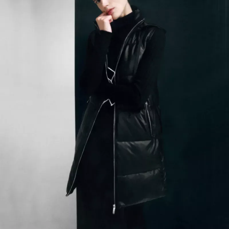 NEW 2023 Black Hooded Vests Women Fashion Zipper PU Leather Coats Women Elegant Long A Line Vests Female Ladies JS
NEW 2023 Black Hooded Vests Women Fashion Zipper PU Leather Coats Women Elegant Long A Line Vests Female Ladies JS