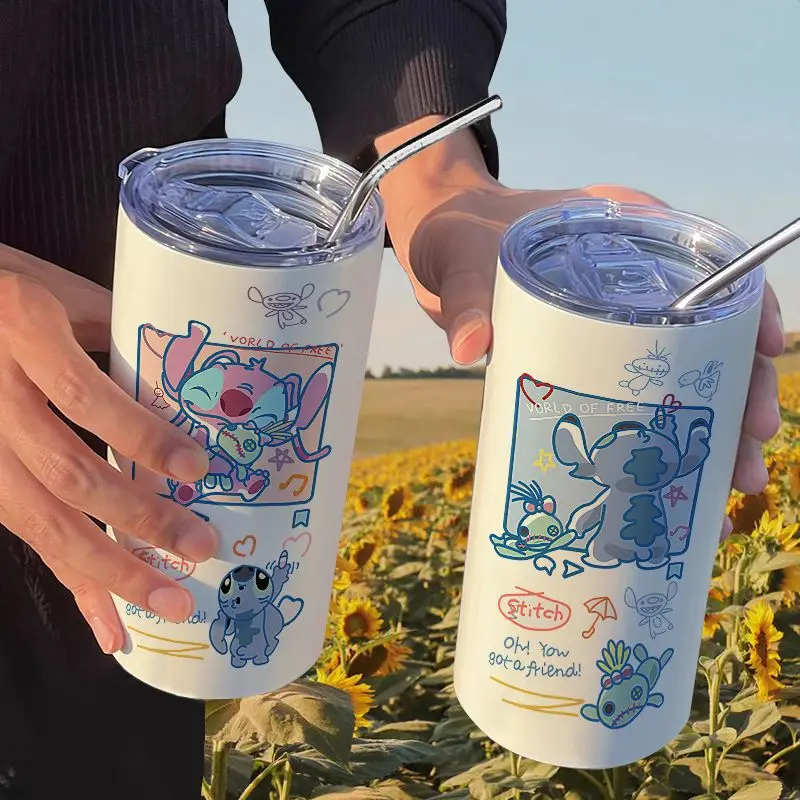 420Ml Disney Lilo Stitch Angel Stainless Steel Coffee Cup Cartoon Cute Couple Handy Thermos Mug Cup Anime Vacuum Flasks Thermose
420Ml Disney Lilo Stitch Angel Stainless Steel Coffee Cup Cartoon Cute Couple Handy Thermos Mug Cup Anime Vacuum Flasks Thermose