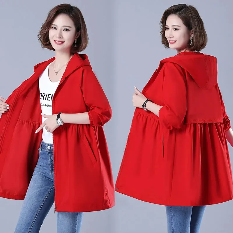 Double Lining Windbreaker Women's Long Jackets 2022 New Coat Spring Autumn Korean Version Loose Outerwear Hooded Female Overcoat
Double Lining Windbreaker Women's Long Jackets 2022 New Coat Spring Autumn Korean Version Loose Outerwear Hooded Female Overcoat