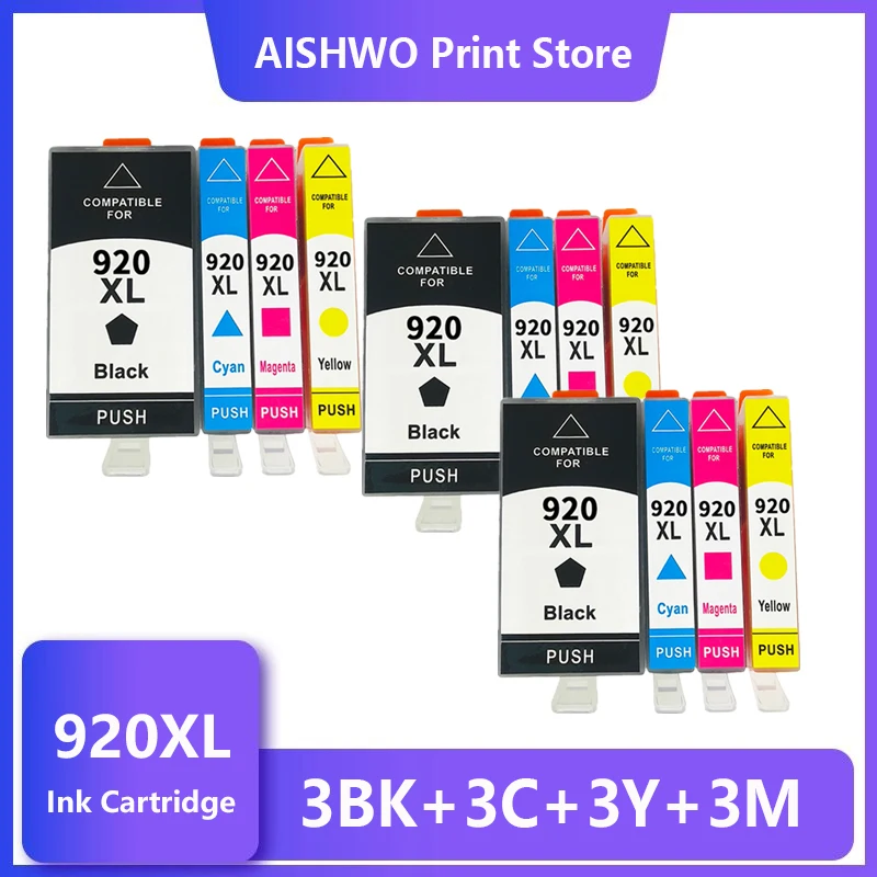 

12PCS 920XL Compatible ink cartridge for HP920XL 920 hp920 hp 920 For HP Officejet 6500 6500A 6000 7000 7500 7500A Printer