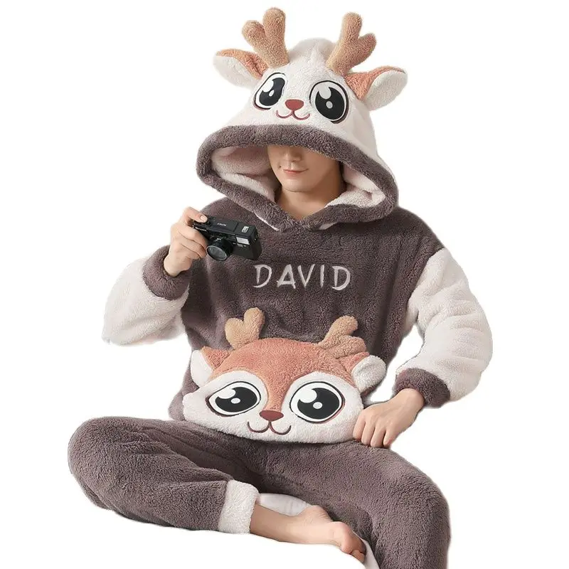 Men's Home Pajamas Men's 2023 New Winter Plush Pajamas Cartoon Pattern Fashion Pajamas For Men
Men's Home Pajamas Men's 2023 New Winter Plush Pajamas Cartoon Pattern Fashion Pajamas For Men