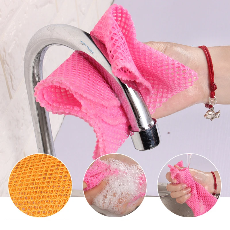 2pcs Innovative Dish Washing Net Cloths Rapid Dry Scourer Mesh Washing Cloths Kitchen Cleaning Tool Cleaning Cloths
2pcs Innovative Dish Washing Net Cloths Rapid Dry Scourer Mesh Washing Cloths Kitchen Cleaning Tool Cleaning Cloths
