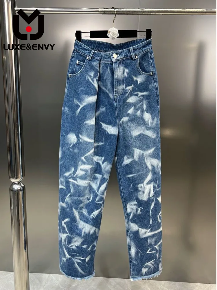 LUXE&ENVY 2023 Summer Hot Girl Style Fashion Small Crowd High Waist Slim Tie Dyed Loose Wide Leg Denim Pants For Women
LUXE&ENVY 2023 Summer Hot Girl Style Fashion Small Crowd High Waist Slim Tie Dyed Loose Wide Leg Denim Pants For Women