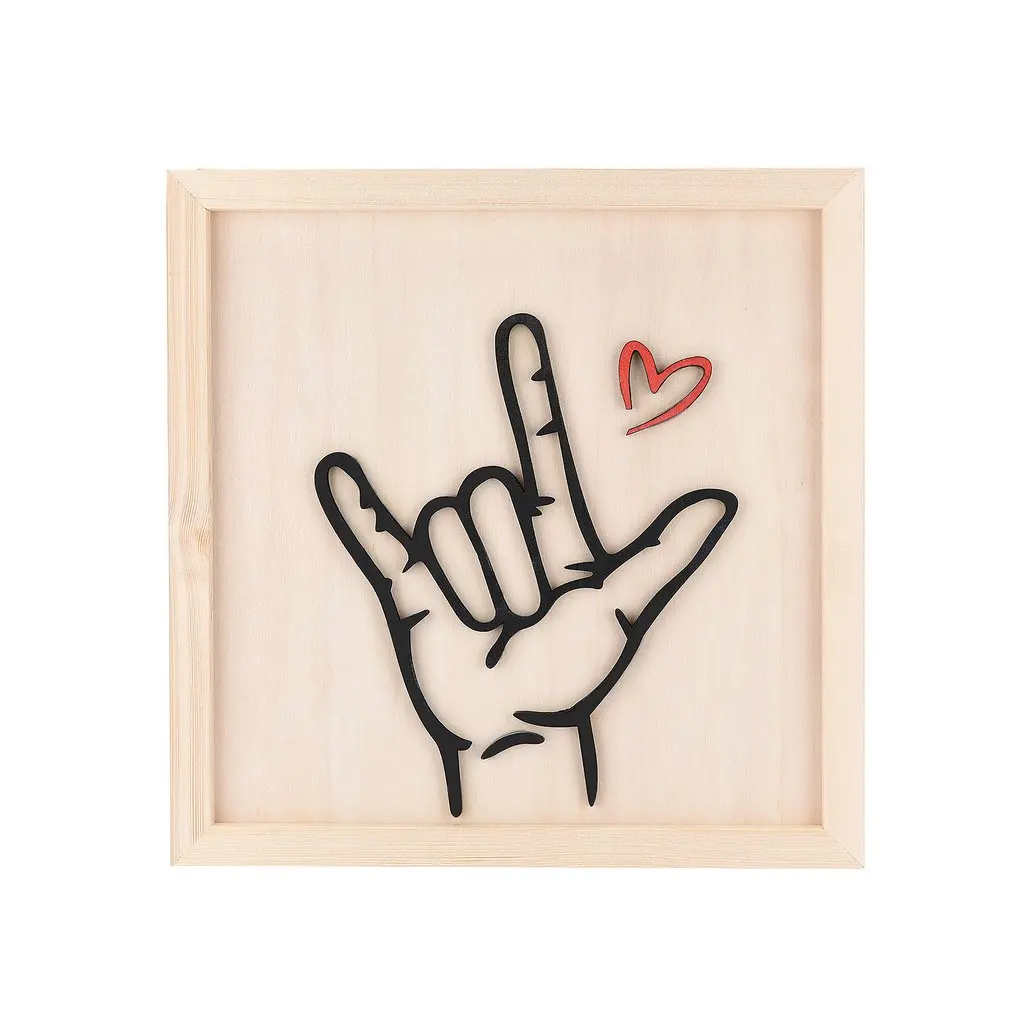 Pendant Decoration Sign Language I Love You Wooden Pendant Creative Crafts Background Wall Picture Frame Decoration
Pendant Decoration Sign Language I Love You Wooden Pendant Creative Crafts Background Wall Picture Frame Decoration