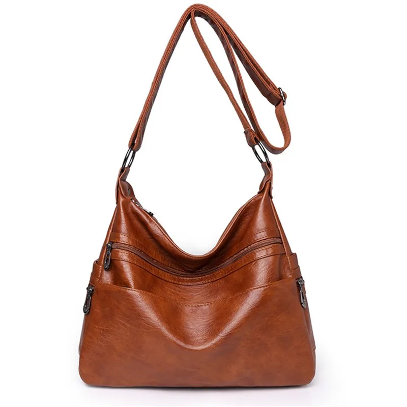 Women Pu Leather Messenger Bag Vintage Handy Bag Large Capacity Casual Zipper Hobo Handbag Female Simple Crossbody Shoulder Bags
Women Pu Leather Messenger Bag Vintage Handy Bag Large Capacity Casual Zipper Hobo Handbag Female Simple Crossbody Shoulder Bags