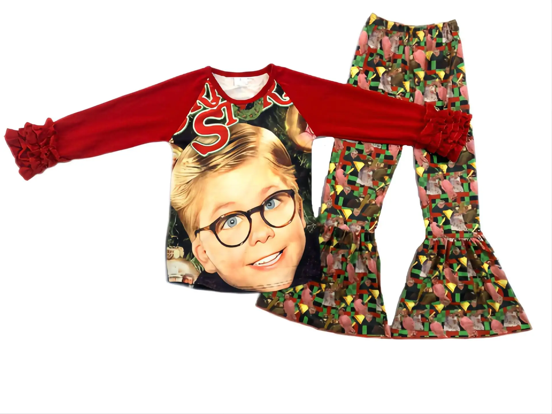 Old School Baby Girls Clothes Sets Long Icing Ruffle Sleeve Boys Printing Top Flared Bell Bottom Pants Children Kids Outfits New
Old School Baby Girls Clothes Sets Long Icing Ruffle Sleeve Boys Printing Top Flared Bell Bottom Pants Children Kids Outfits New