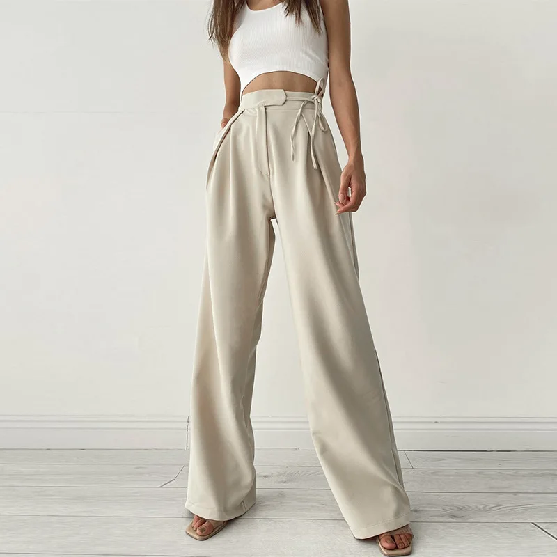 Women Wide Leg Pants with Waistband High Waist Solid Trousers for Office Lady Fashion Straight Pants for Women Casual Bottoms
Women Wide Leg Pants with Waistband High Waist Solid Trousers for Office Lady Fashion Straight Pants for Women Casual Bottoms