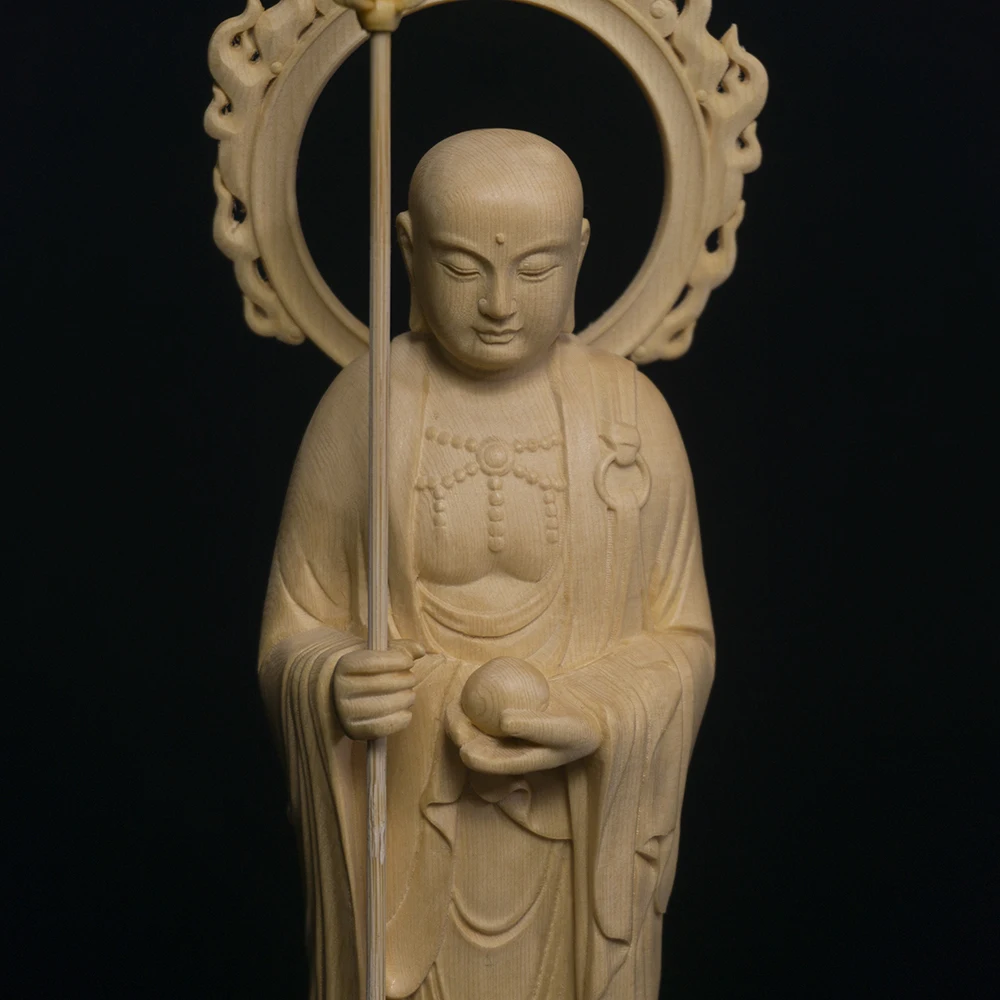 Деревянная скульптура Ksitigarbha Cypress 28 см украшение для гостиной фэн-шуй деревянная статуя Будды Ksitigarbha Bodhisattva домашний декор 
Деревянная скульптура Ksitigarbha Cypress 28 см украшение для гостиной фэн-шуй деревянная статуя Будды Ksitigarbha Bodhisattva домашний декор