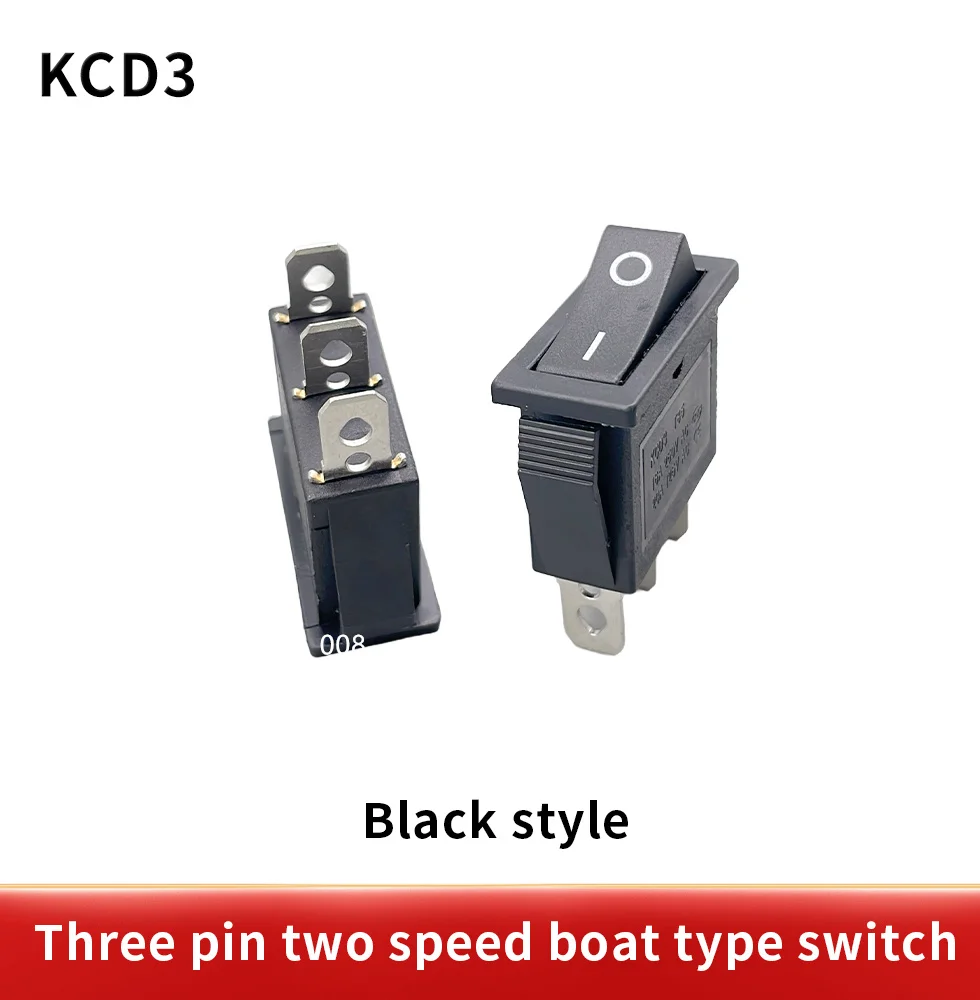 5 шт., 3-контактный большой кулисный переключатель с подсветкой DPST-черный, 20 А, 125 В переменного тока, 16 А, 250 В переменного тока, KCD3 
5 шт., 3-контактный большой кулисный переключатель с подсветкой DPST-черный, 20 А, 125 В переменного тока, 16 А, 250 В переменного тока, KCD3