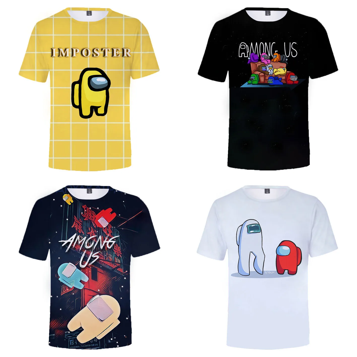 

Kawaii New Game Among Us T Shirt children 2020 Funny Summer Tops Cartoon T-shirt Impostor Graphic Tees Hip Hop Unisex Tshirt kid