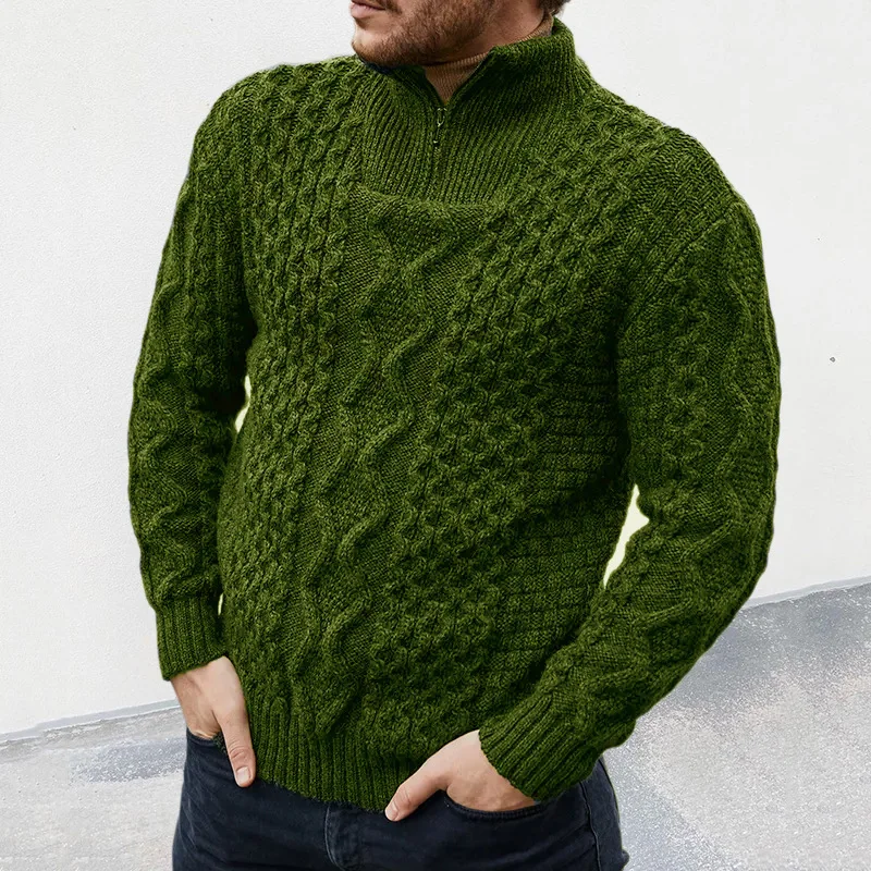 Autumn and Winter 2023 New White Casual Knitted Sweater Zipper High-necked Long-sleeved Sweater Men swear Men's Jumper
Autumn and Winter 2023 New White Casual Knitted Sweater Zipper High-necked Long-sleeved Sweater Men swear Men's Jumper