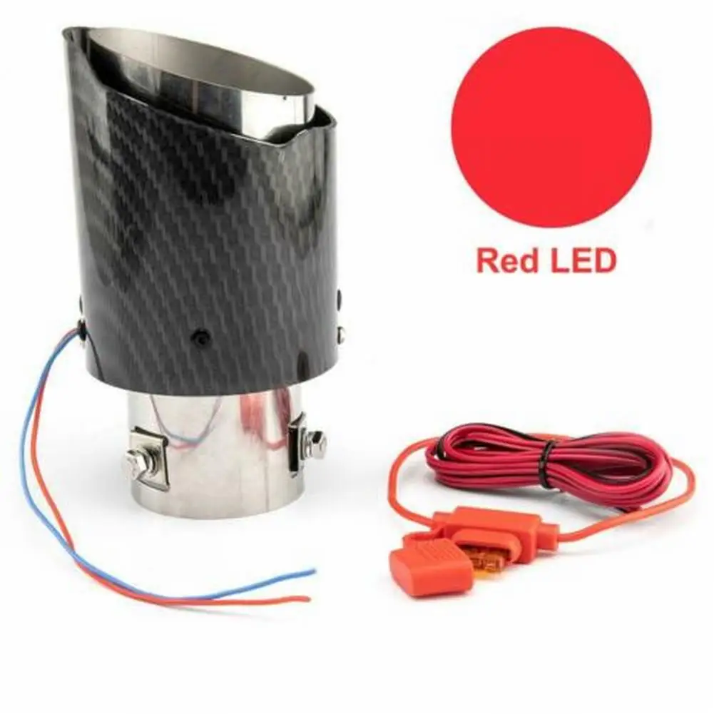 Single Outlet Car Exhaust Pipe LED Red/Blue Straight Exhaust Pipe Truck Accessories Aliminum Alloy+carbon Fiber
Single Outlet Car Exhaust Pipe LED Red/Blue Straight Exhaust Pipe Truck Accessories Aliminum Alloy+carbon Fiber