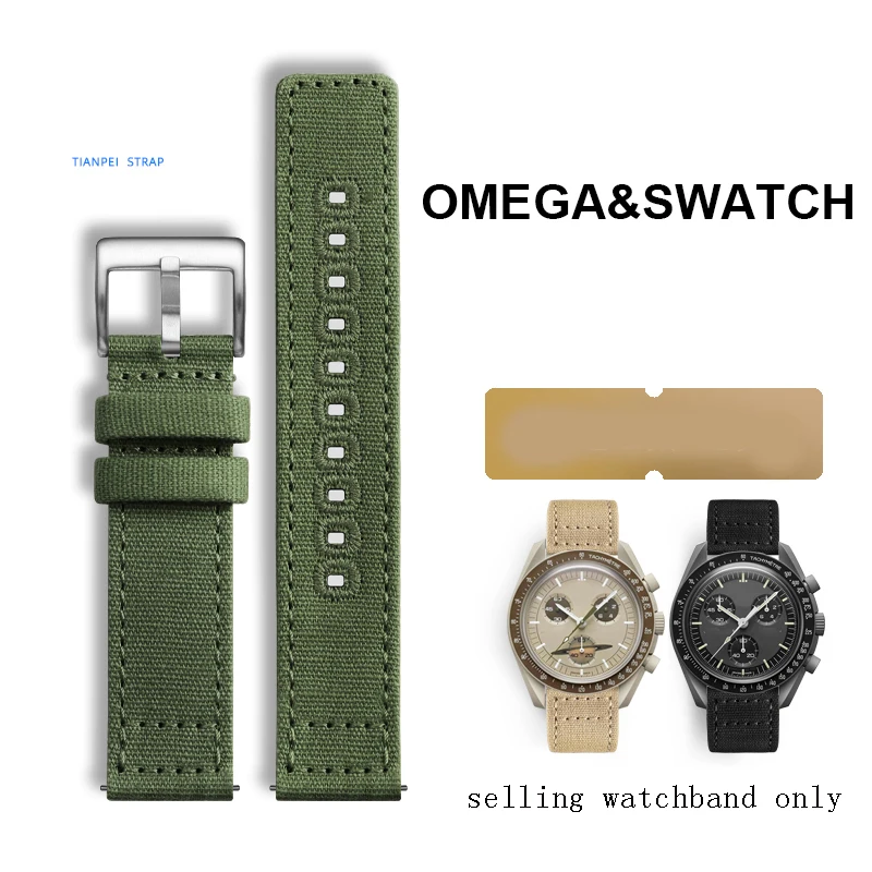 Nylon Watchband 20mm for OMEGA for SWATCH Strap Watch Belt Bracelet Wristband Replacement women's Men's Watch Accessorie strap
Nylon Watchband 20mm for OMEGA for SWATCH Strap Watch Belt Bracelet Wristband Replacement women's Men's Watch Accessorie strap