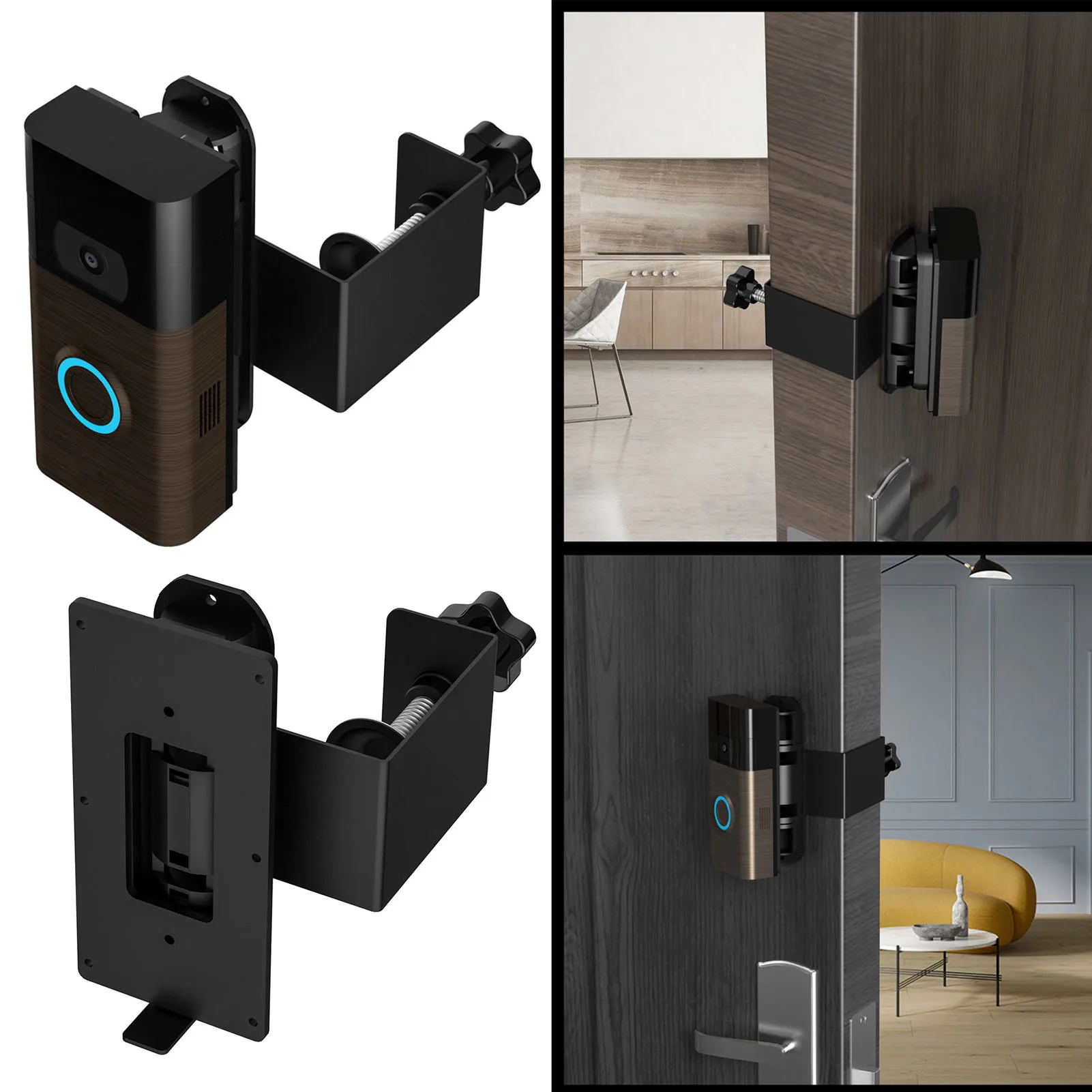 Doorbell No-Drill Mount Angle Adjustment Bracket For Rings Video Doorbell 3 4 Generation Holder For Apartment Door Punch Free
Doorbell No-Drill Mount Angle Adjustment Bracket For Rings Video Doorbell 3 4 Generation Holder For Apartment Door Punch Free