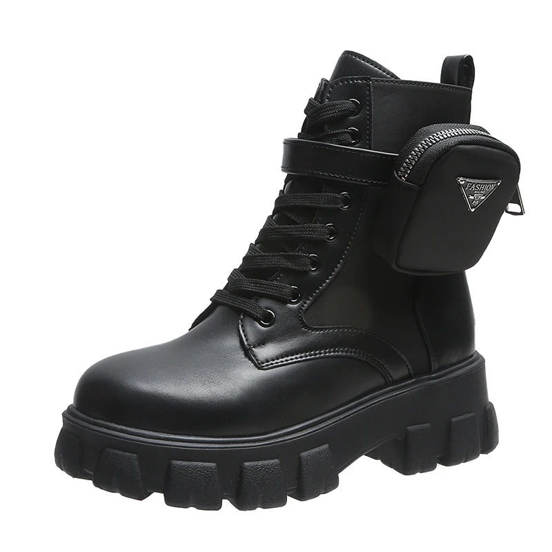 2022 New Luxury Design Women's Martin Boots Muffin Bottom Short Tube With Side Bag British Style Fashion Motorcycle Women Boots
2022 New Luxury Design Women's Martin Boots Muffin Bottom Short Tube With Side Bag British Style Fashion Motorcycle Women Boots