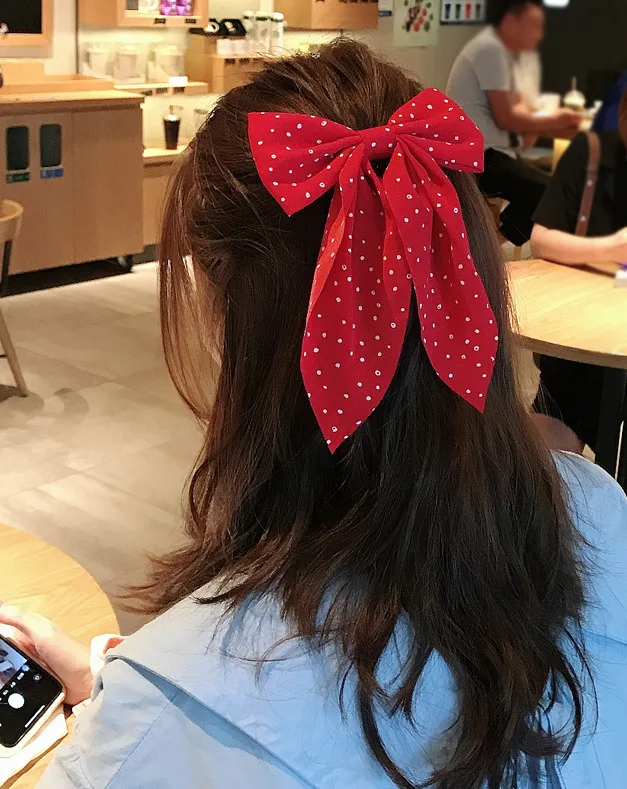 Korean Polka Dots Fabric Bowknot Ribbon Hair Clips Hairpins Hairgrips Barrettes for Women Girls Ladies Ponytail Hair Accessories
Korean Polka Dots Fabric Bowknot Ribbon Hair Clips Hairpins Hairgrips Barrettes for Women Girls Ladies Ponytail Hair Accessories