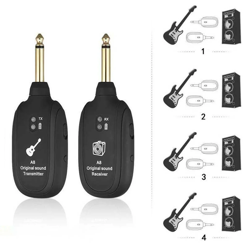 Wireless Guitar Transmission System Digital Technology 30m Transmission Range UHF Original Sound Transfer Guitar Accessories
Wireless Guitar Transmission System Digital Technology 30m Transmission Range UHF Original Sound Transfer Guitar Accessories