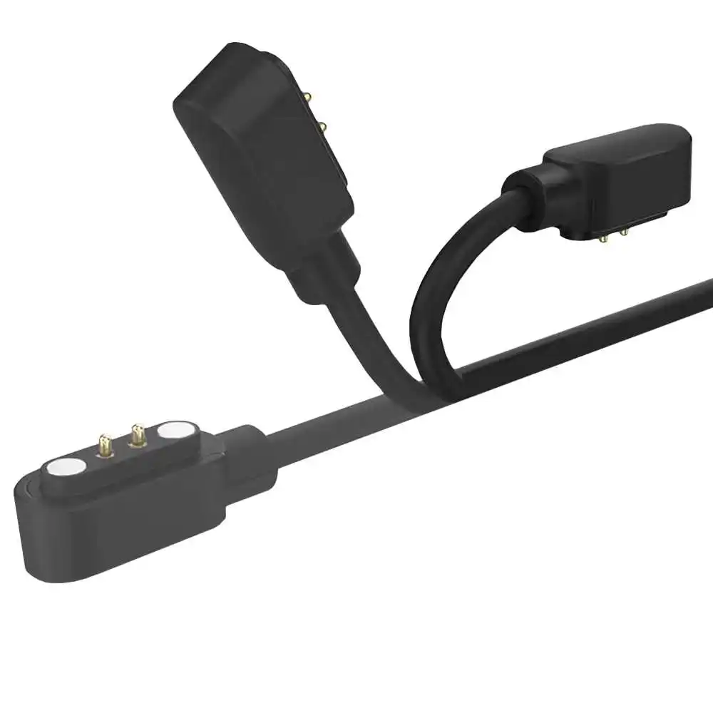 Магнитное зарядное устройство совместимое с Xiaomi Haylou LS01/LS02 черный USB 2 контакта