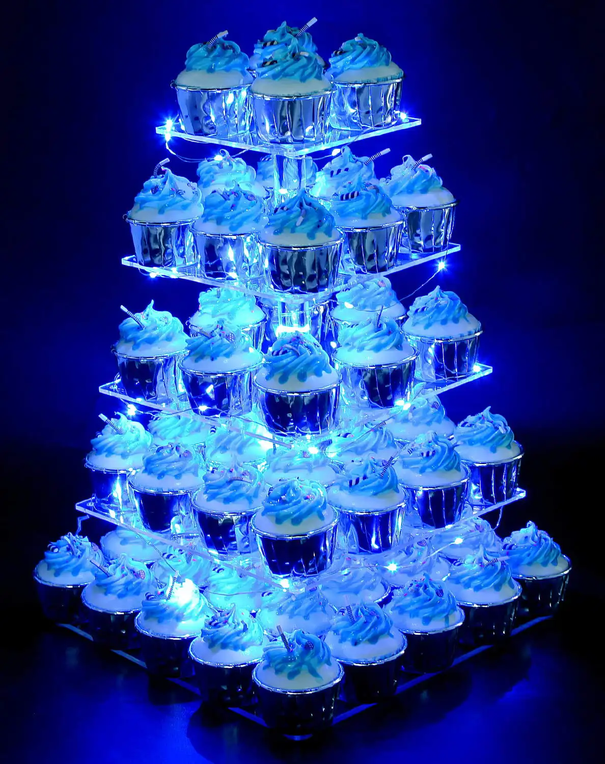 Pastry Stand 5 Tier Acrylic Square Cupcake Display Stand With Led String Lights, Dessert
Pastry Stand 5 Tier Acrylic Square Cupcake Display Stand With Led String Lights, Dessert