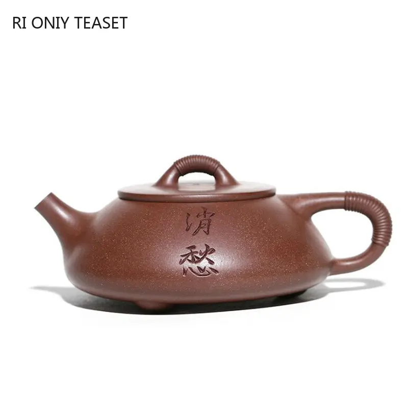 

Чайники из китайской исинской фиолетовой глины 180 мл, чайники известных художников, традиционный чайник ручной работы, чайник из сырой руды, аутентичный чайный набор Zisha