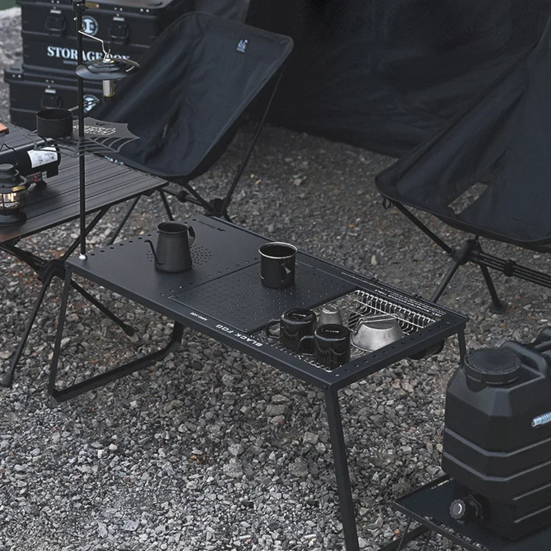 Outdoor Camping Blackened IGT Table Portable round Picnic Table Multifunctional Aluminum Alloy Folding Table Cell Board Sets 
Outdoor Camping Blackened IGT Table Portable round Picnic Table Multifunctional Aluminum Alloy Folding Table Cell Board Sets
