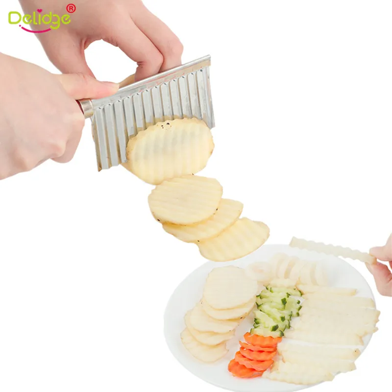 1 Pc Potato Wavy Cutter Stainless Steel Vegetable Fruit Cutting Knife Potato Cucumber Carrot Waves Cutter Cooking Tool
1 Pc Potato Wavy Cutter Stainless Steel Vegetable Fruit Cutting Knife Potato Cucumber Carrot Waves Cutter Cooking Tool