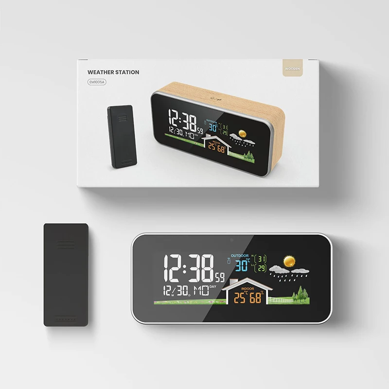 Беспроводная Метеостанция С Деревянным Будильником, Цифровой Термометр, Датчик Влажности И Температуры, Домашний Таймер
Беспроводная Метеостанция С Деревянным Будильником, Цифровой Термометр, Датчик Влажности И Температуры, Домашний Таймер