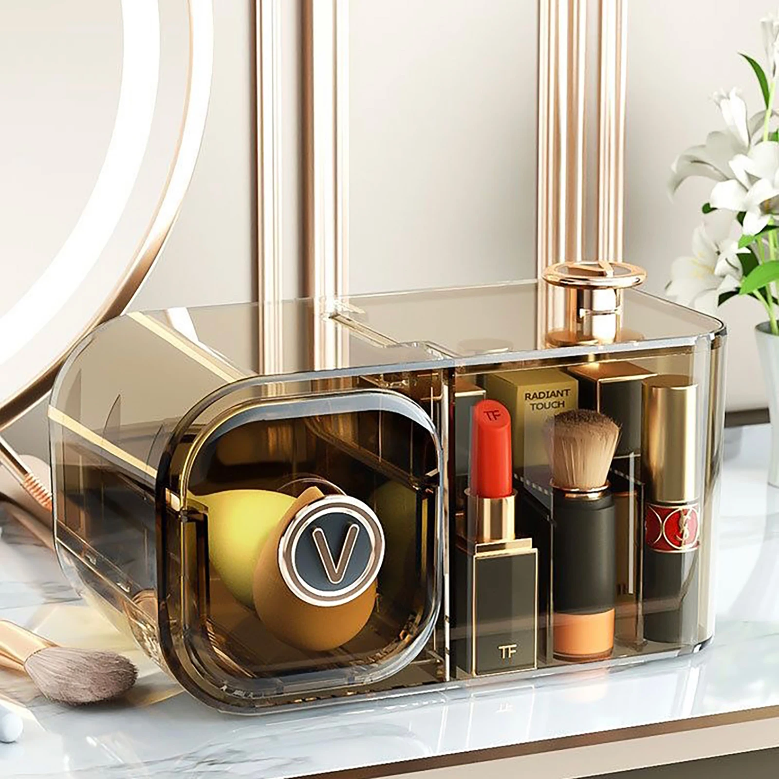 Makeup Organizer Cosmetic Egg Storage Box Desktop Dust-proof Lipstick Box Eye Shadow Storage Box
Makeup Organizer Cosmetic Egg Storage Box Desktop Dust-proof Lipstick Box Eye Shadow Storage Box